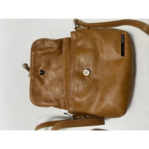 Kenneth Cole Reaction Purse New Brown Tan Leather Side Handbag, Brand New - Picture 11 of 12